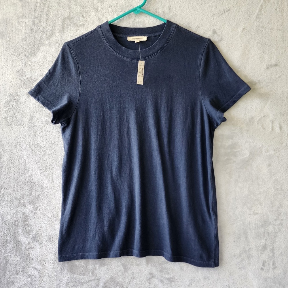 Madewell Tee Shirt Womens Size Medium Relaxed Vintage Jersey Navy Blue Top
